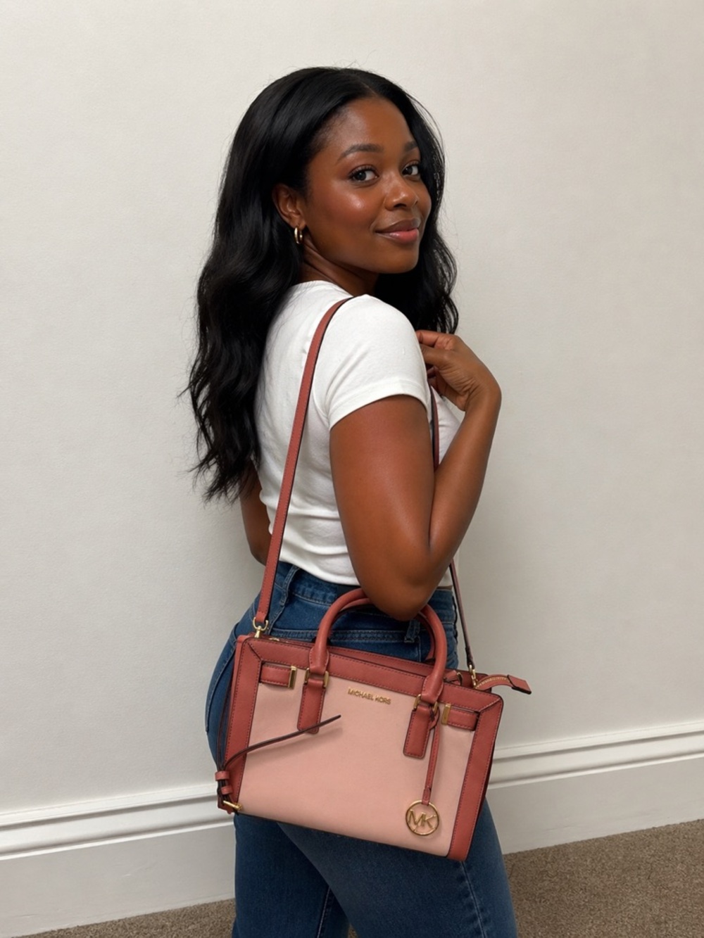 Michael Kors Dillon Small Satchel - Dusty Rose & Pink